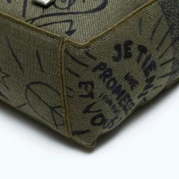 Christian Dior Camp Jacquard Shoulder Bag Green main image 3